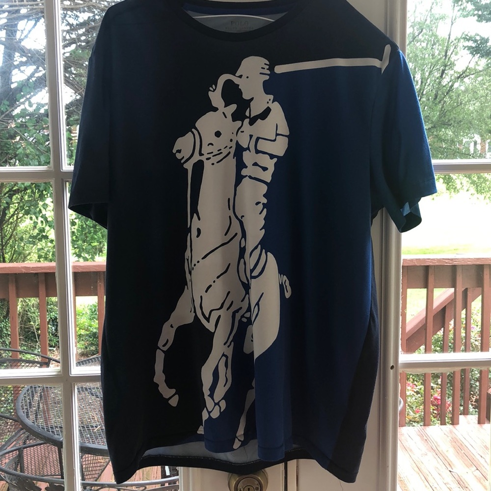 Ralph Lauren Blue Performance Graphic Tee shirt